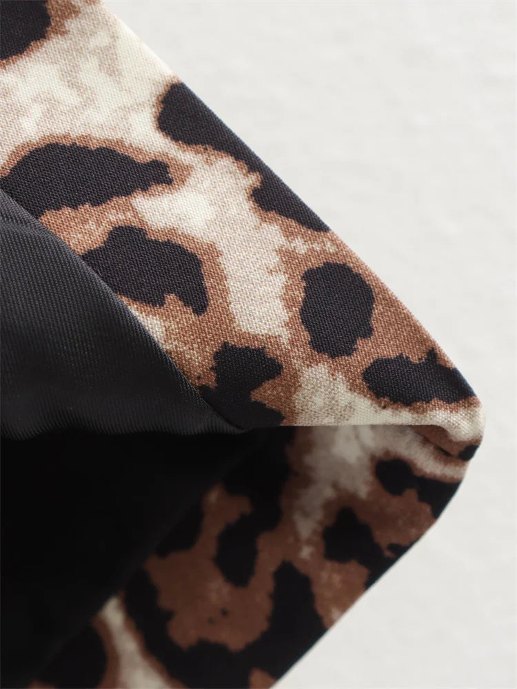 Women's Leopard Print V-Neck Vest
