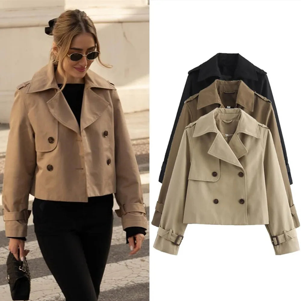 Women's Cropped Trench Jacket