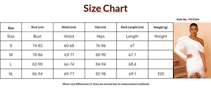 New French dress sexy irregular slanted shoulder skirt feather pleated dress